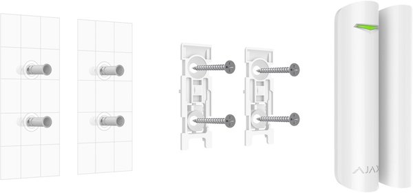 AJAX DoorProtect Plus Öffnungsmelder mit Erschütterungsmelder und Neigungssensor Schwarz (HAN 38100)